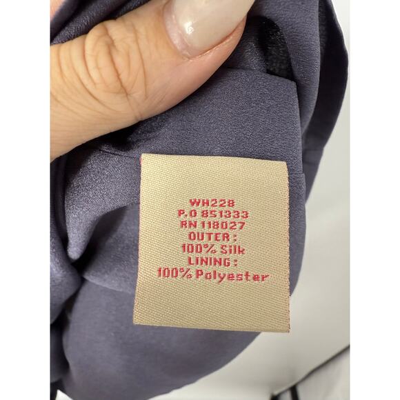 Boden Notting Hill Silk Dress Floral Print Navy Cream Magenta Size 8 Long Retro - Picture 5 of 9